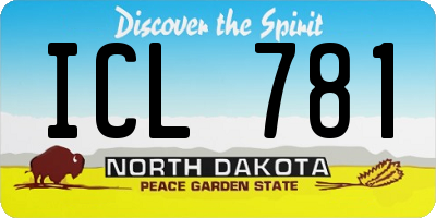 ND license plate ICL781