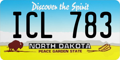 ND license plate ICL783