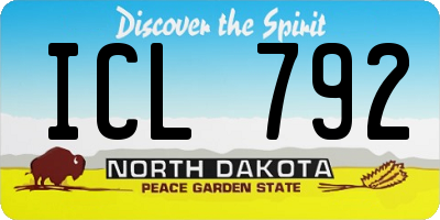 ND license plate ICL792