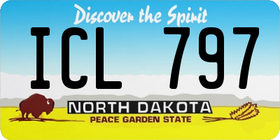 ND license plate ICL797