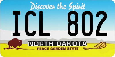 ND license plate ICL802
