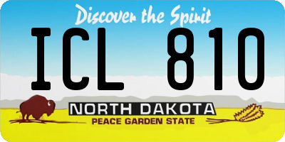 ND license plate ICL810