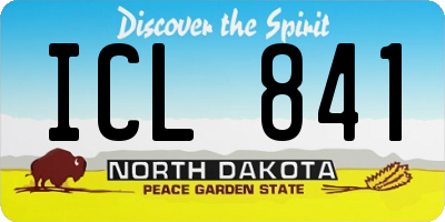 ND license plate ICL841