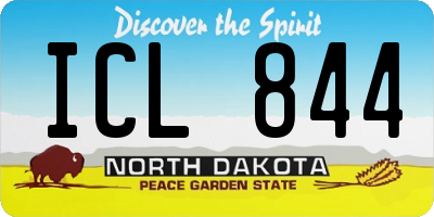ND license plate ICL844