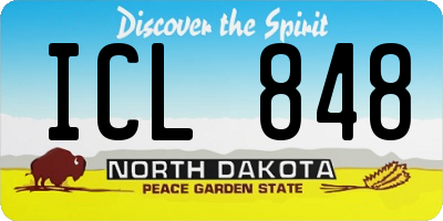 ND license plate ICL848