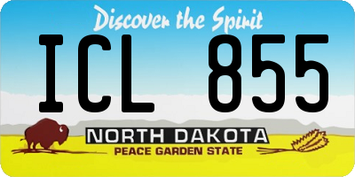 ND license plate ICL855