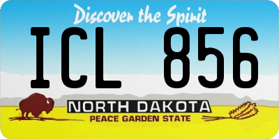 ND license plate ICL856