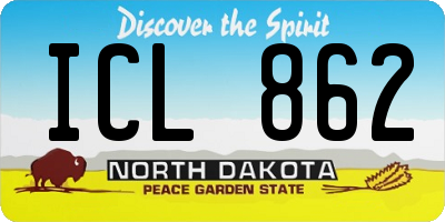 ND license plate ICL862