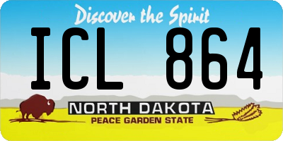 ND license plate ICL864