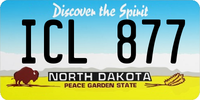 ND license plate ICL877