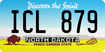 ND license plate ICL879