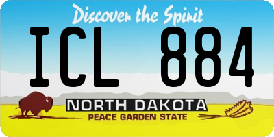 ND license plate ICL884