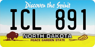 ND license plate ICL891