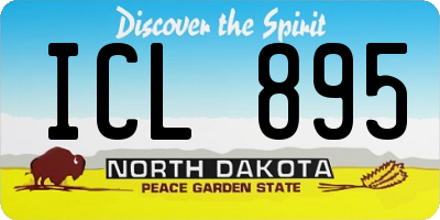 ND license plate ICL895