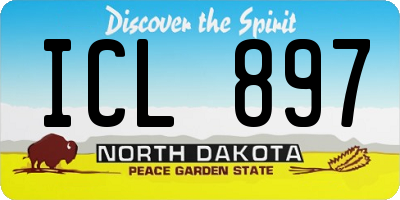 ND license plate ICL897