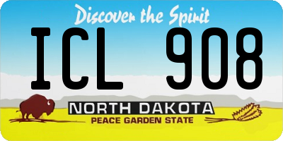 ND license plate ICL908