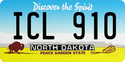ND license plate ICL910