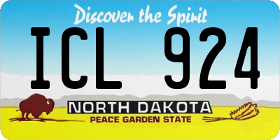 ND license plate ICL924