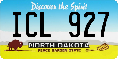 ND license plate ICL927
