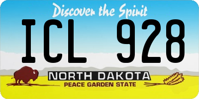 ND license plate ICL928