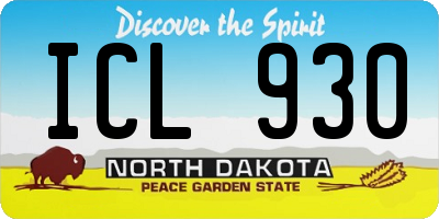 ND license plate ICL930