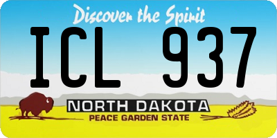 ND license plate ICL937