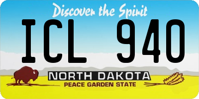 ND license plate ICL940