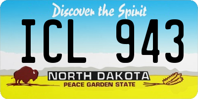 ND license plate ICL943