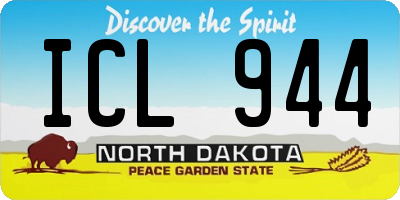 ND license plate ICL944
