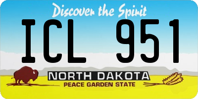 ND license plate ICL951