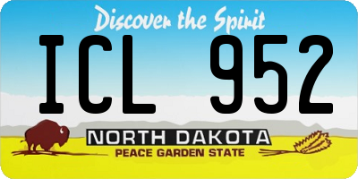 ND license plate ICL952