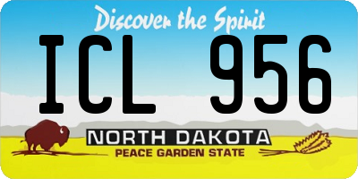 ND license plate ICL956