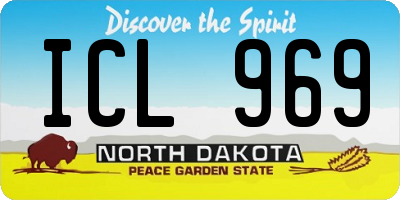 ND license plate ICL969