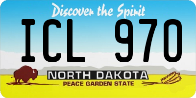 ND license plate ICL970