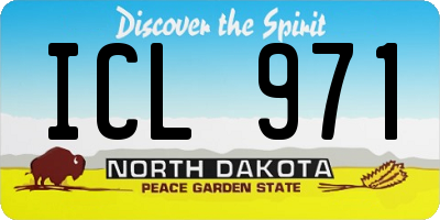 ND license plate ICL971