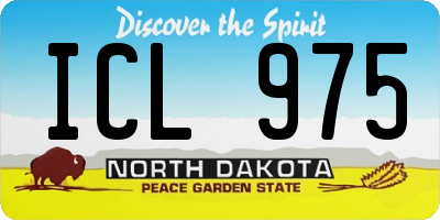 ND license plate ICL975
