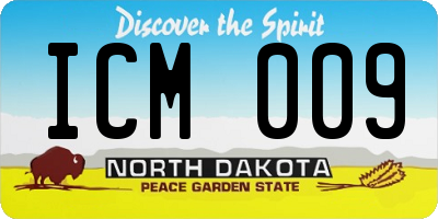 ND license plate ICM009