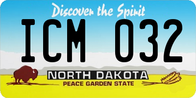 ND license plate ICM032