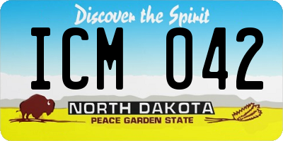 ND license plate ICM042