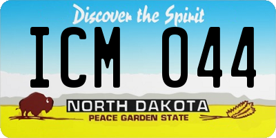 ND license plate ICM044