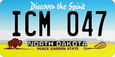 ND license plate ICM047