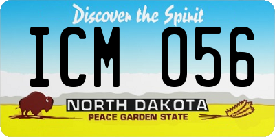 ND license plate ICM056