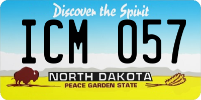 ND license plate ICM057