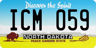 ND license plate ICM059