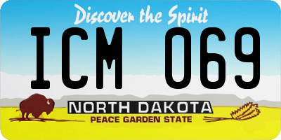 ND license plate ICM069