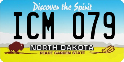 ND license plate ICM079