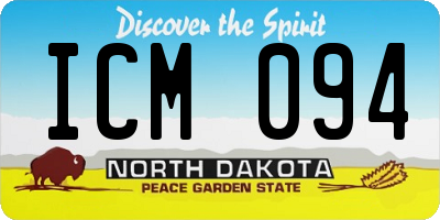 ND license plate ICM094