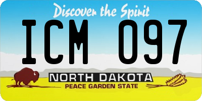 ND license plate ICM097