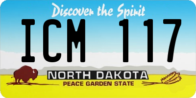 ND license plate ICM117