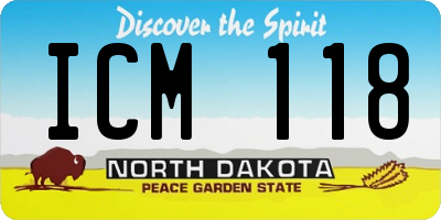 ND license plate ICM118